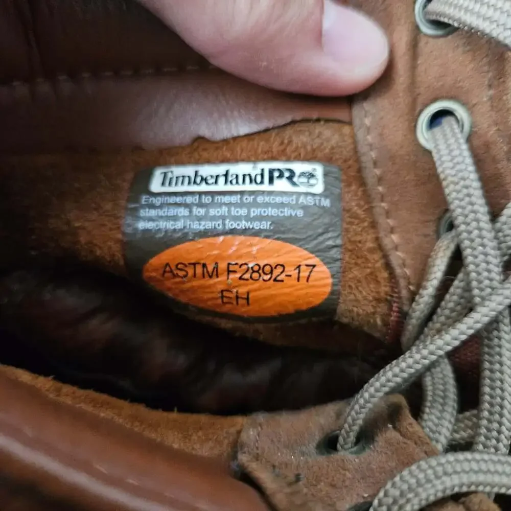 Timberland PRO Barstow Wedge Work Boots Brown Leather